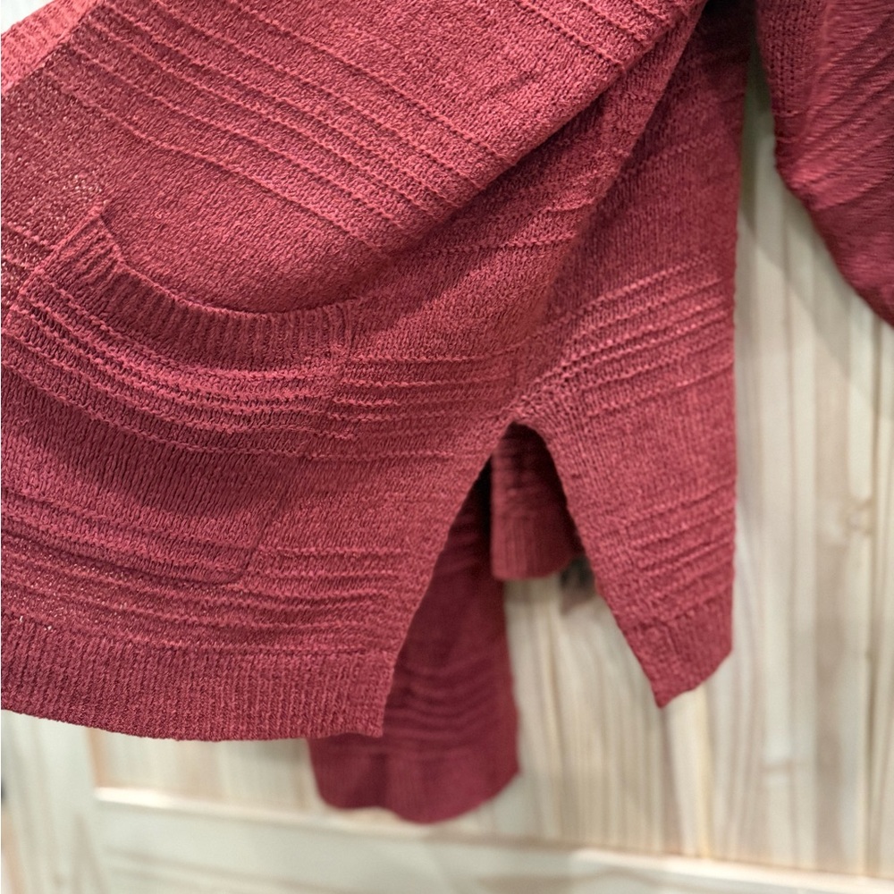Old Navy Brick Red Open-Front Knit Cardigan - Picture 4 of 7